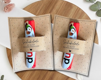 Envoltorio de chocolate imprimible / El chocolate es felicidad que se puede comer / Regalo de última hora / Descarga digital instantánea / Alemán e inglés