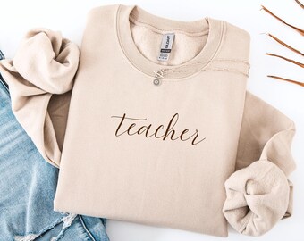 Sudadera de profesor: "En mi área de enseñanza" con cuello redondo