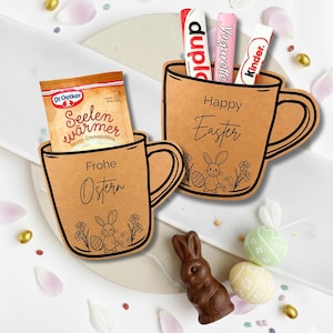 Porta dolcetti stampabile per Pasqua / Porta caramelle fai da te per Pasqua / Regalo di barretta di cioccolato stampabile / Regalo di Pasqua per bambini e famiglia / PDF