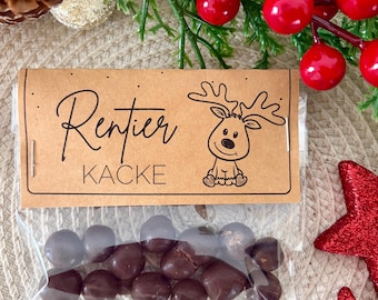 Imprimible de caca de reno / Idea de regalo navideña divertida / Detalle navideño DIY / Descarga instantánea de PDF de última hora / Regalo para niños, amigos y compañeros de trabajo