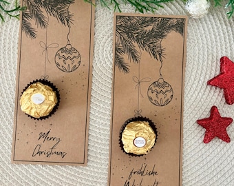 Ferrero Rocher Christmas Printable | Last Minute Gift | Merry Christmas Tag | DIY Holiday Gift Tag | Holiday DIY Idea |Instant Download