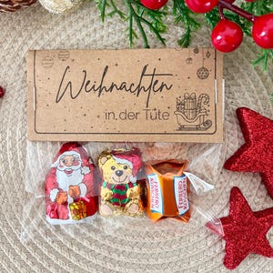 Bolsa navideña imprimible / Idea de regalo divertida para hacer tú mismo / Etiquetas de recuerdo navideñas / Descarga instantánea en PDF / Plantilla para manualidades navideñas / Regalo de última hora