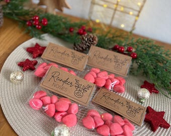 Narices de reno para imprimir / Idea de regalo navideña divertida / Detalle navideño DIY / Descarga instantánea en PDF / Regalo para niños, amigos y compañeros de trabajo