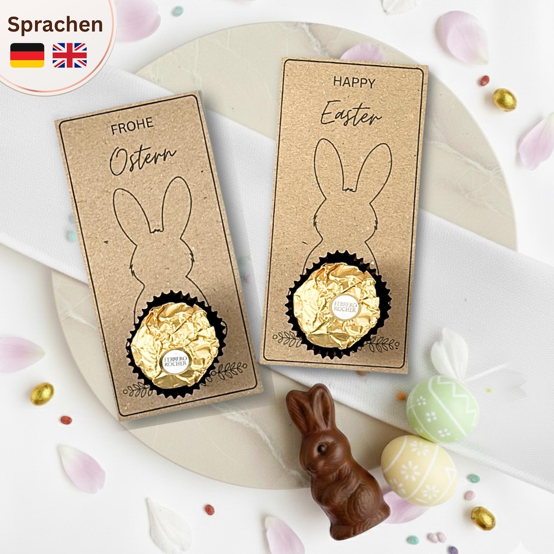 Easter Bunny Ferrero Rocher Holder, Bunny Butt Printable Template, DIY ...