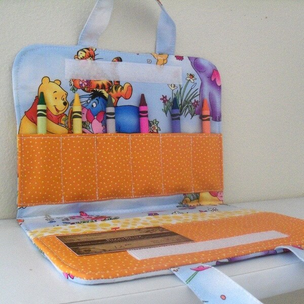Shipping included - Winnie the Pooh  Ready-To-Go childs travel crayon tote with crayons