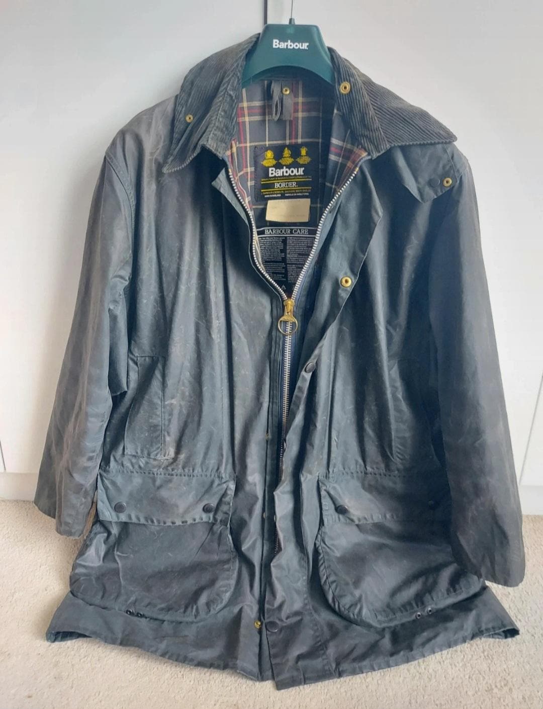 【TIME SALE】＊Barbour＊A205 BORDER JACKET Barbour A205 Border Wax Jacket Navy C42 Vintage 1991 - Etsy