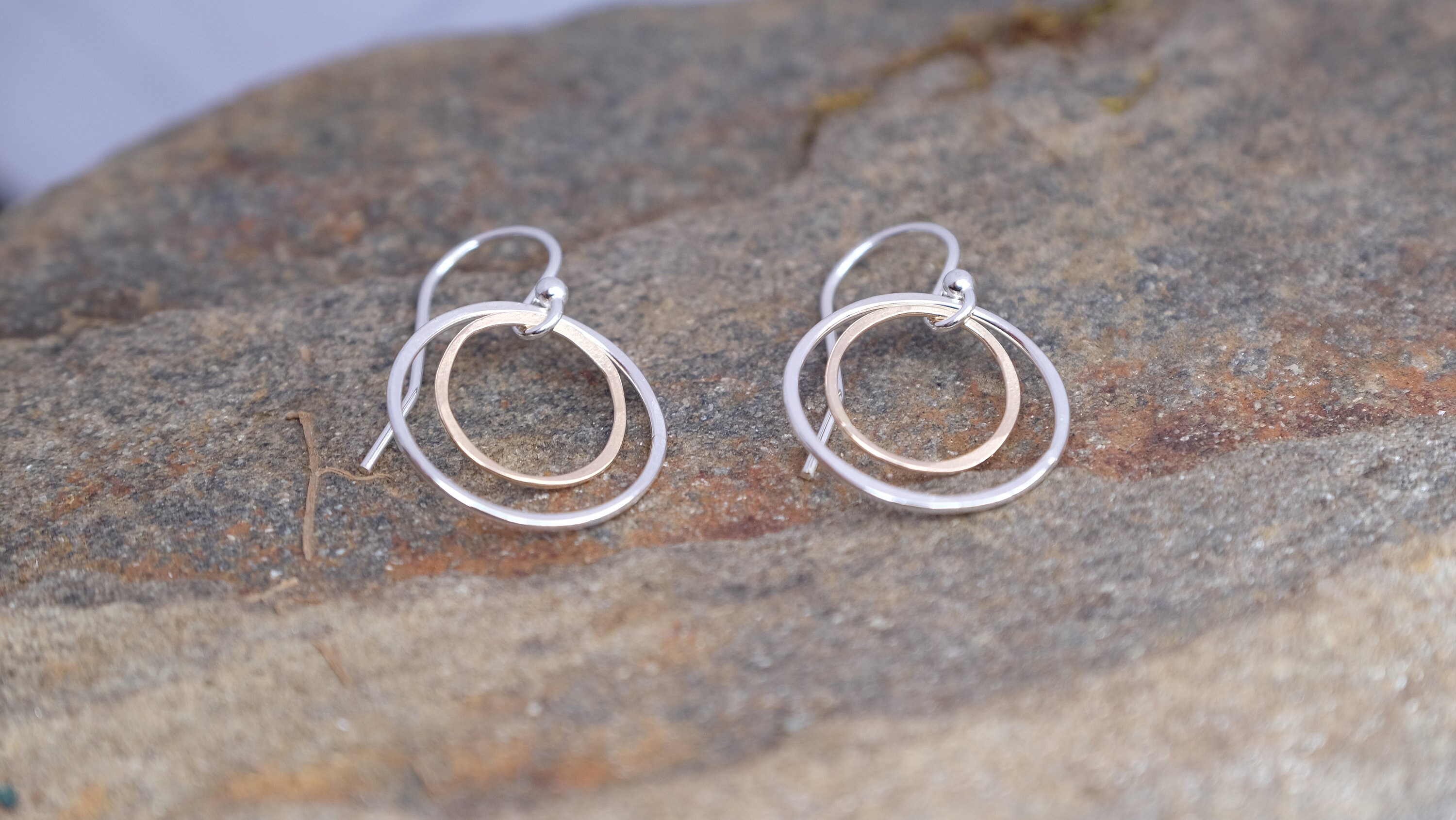 Mixed Metal Gold and Silver Everyday Earrings