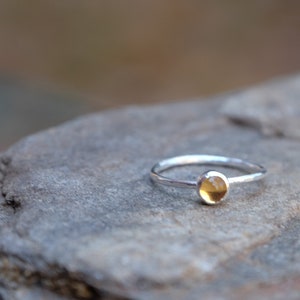 Citrine Cabochon Ring/ November Birthstone Ring