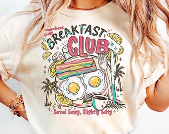 Comfort Colors® Breakfast Club Shirt, Retro Foodie Shirt, Funny Breakfast Shirt, Vintage Aesthetic Food Shirt
