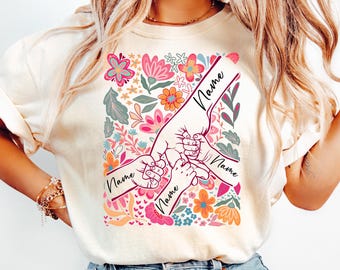Personalized Pinky Promise Mom Daughter Shirt, Comfort Colors® Tee