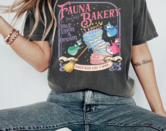 Fauna Bakery Shirt, Once Upon A Dream Tee, Cottagecore Fairy Shirt, Vintage Fantasy Graphic Tee, Cozy Aesthetic Shirt, Magical Bakery Shirt