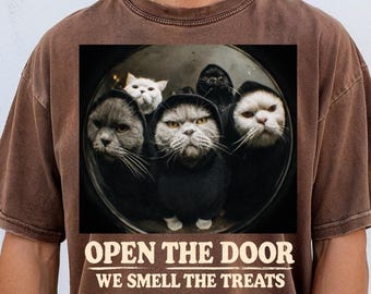 Funny Cat Meme Shirt, Open The Door Cat Shirt, Angry Cat Gang Tee, Cat Lover Gift, Funny Animal Shirt, Sarcastic Cat Graphic Tee