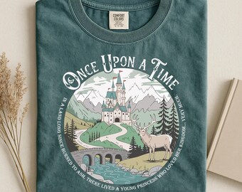 Once Upon a Time Shirt, Fantasy Book Lover Tee, Cottagecore Castle Graphic Shirt