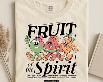 Fruit of the Spirit Shirt, Christian Aesthetic Tee, Bible Verse Graphic Shirt