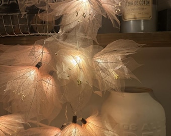 Flower String Lights – Pink Gardenia Floral LED Fairy Lights for Home Décor
