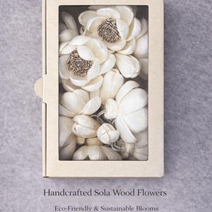Magnolia Sola Wood Flower String Lights | Boho Garland Lamp, Floral Bouquet Decor