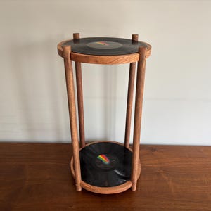 Vinyl Record Topped Side Table