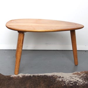 Rounded Triangle Coffee Table or Side Table – Wood Furniture for Living Room