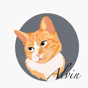 Cartoon Pet Portrait, Custom Pet Portrait, Cartoon Portrait from Photo, Cartoon Dog Portrait, Cartoon Cat, Head and Neck, Digital Download