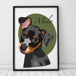 Portrait d'animal de compagnie personnalisé | Chat, chien, cheval, lapin Portrait à partir d'une photo | Style dessin animé | Cadeau personnalisé | Impressions numériques | Illustrations