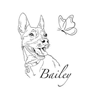 Pet Sketch From Photo, Custom Pet Outline Drawing, Custom Pet Line Drawing, Dog Line Drawing Tattoo, Simple Pet Sketch, Digital Pet Outline