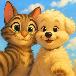 Custom Disney Style Portrait from Photo | Personalized Cartoon Drawing | Disney-Inspired Digital Art for Kids, Family, Couples & Pets