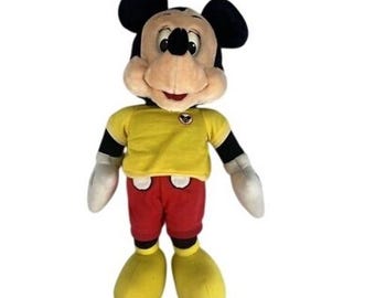 Peluche coleccionable de Mickey Mouse de 1986 con reproductor de casete parlante (tamaño grande)
