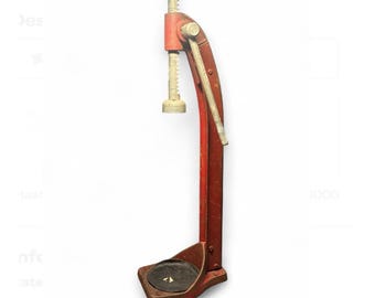 Capsuleuse de bouteille en fonte rouge Everedy, outil d'infusion maison antique Pat 1335990 Vtg