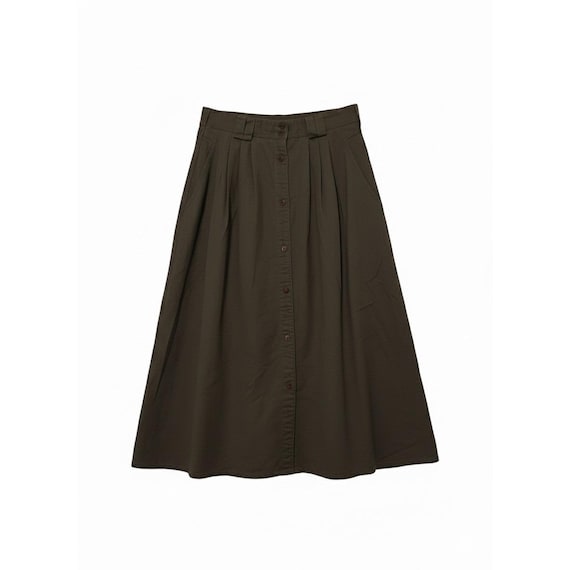 Reflections by Eddie Bauer Button Front Midi Skir… - image 1