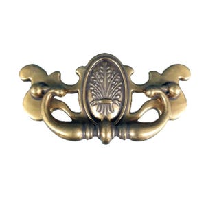 Vintage Keeler Brass Wheat Sheaf Hepplewhite Bail Drawer Pulls Set 4 KBC 42072