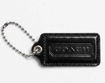 Coach Blk Lackleder Hangtag Ersatz Silber Kugelkette Oversized