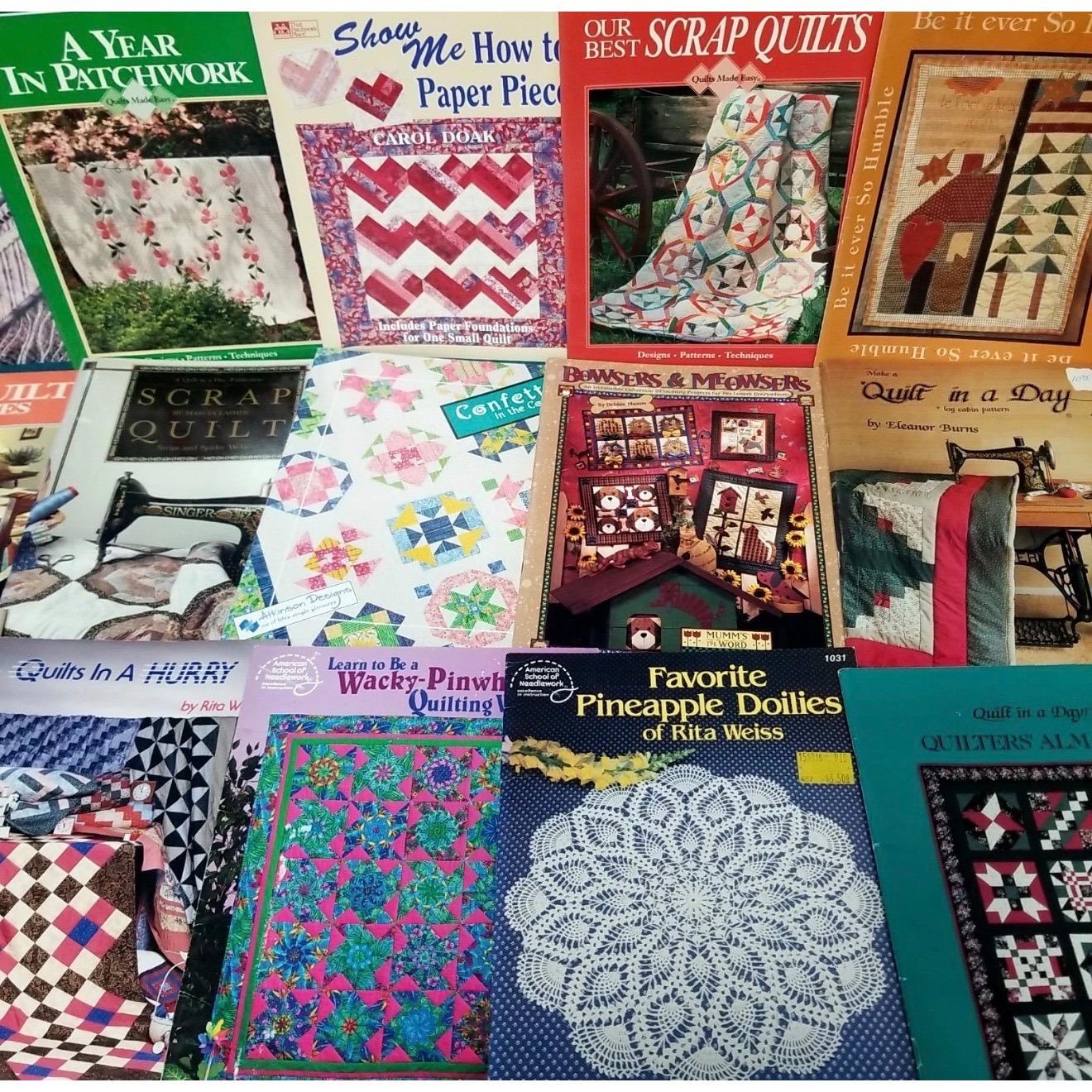 Vtg Modern Quilting Crochet Pattern Books Quilt in a Day Scrap DIY ...