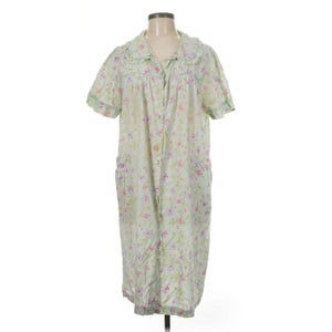 cotton house dress snap front Casual Nights Womens Snap Front Lightweight House Dress with Pockets | Short Sleeve Duster Housecoat for Lounging | Plaid Light Blue