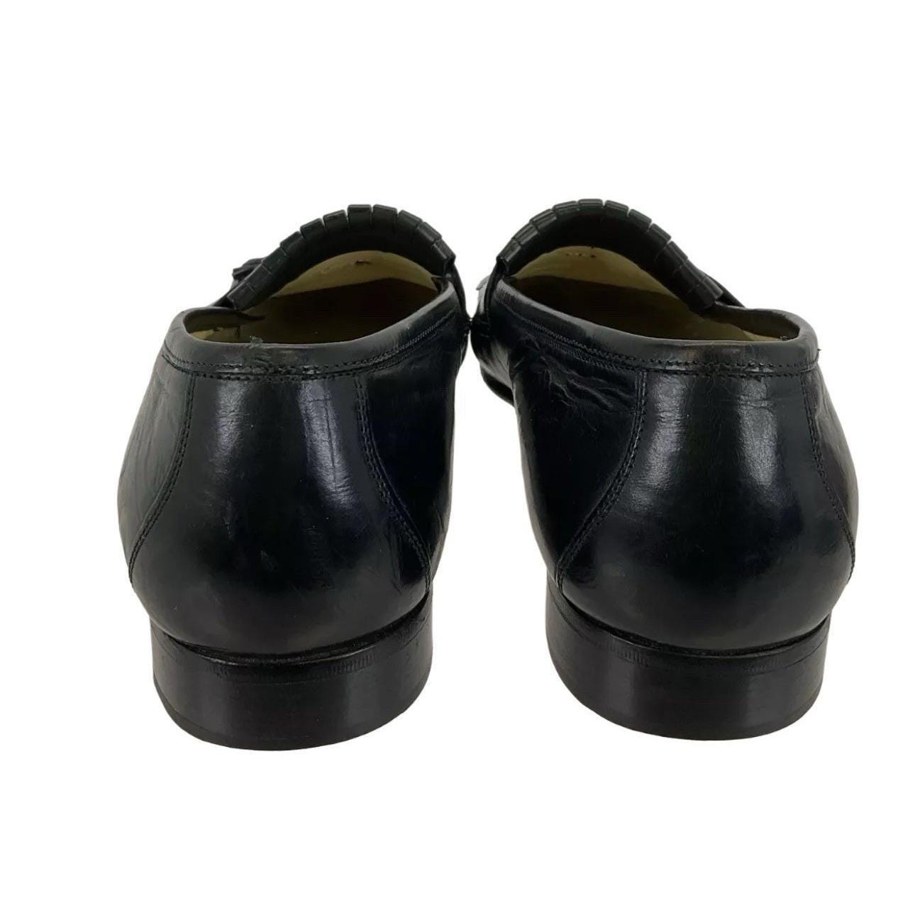 Johnston & Murphy Breland Loafers Shoes Blk Leather Tassels  display picture 1