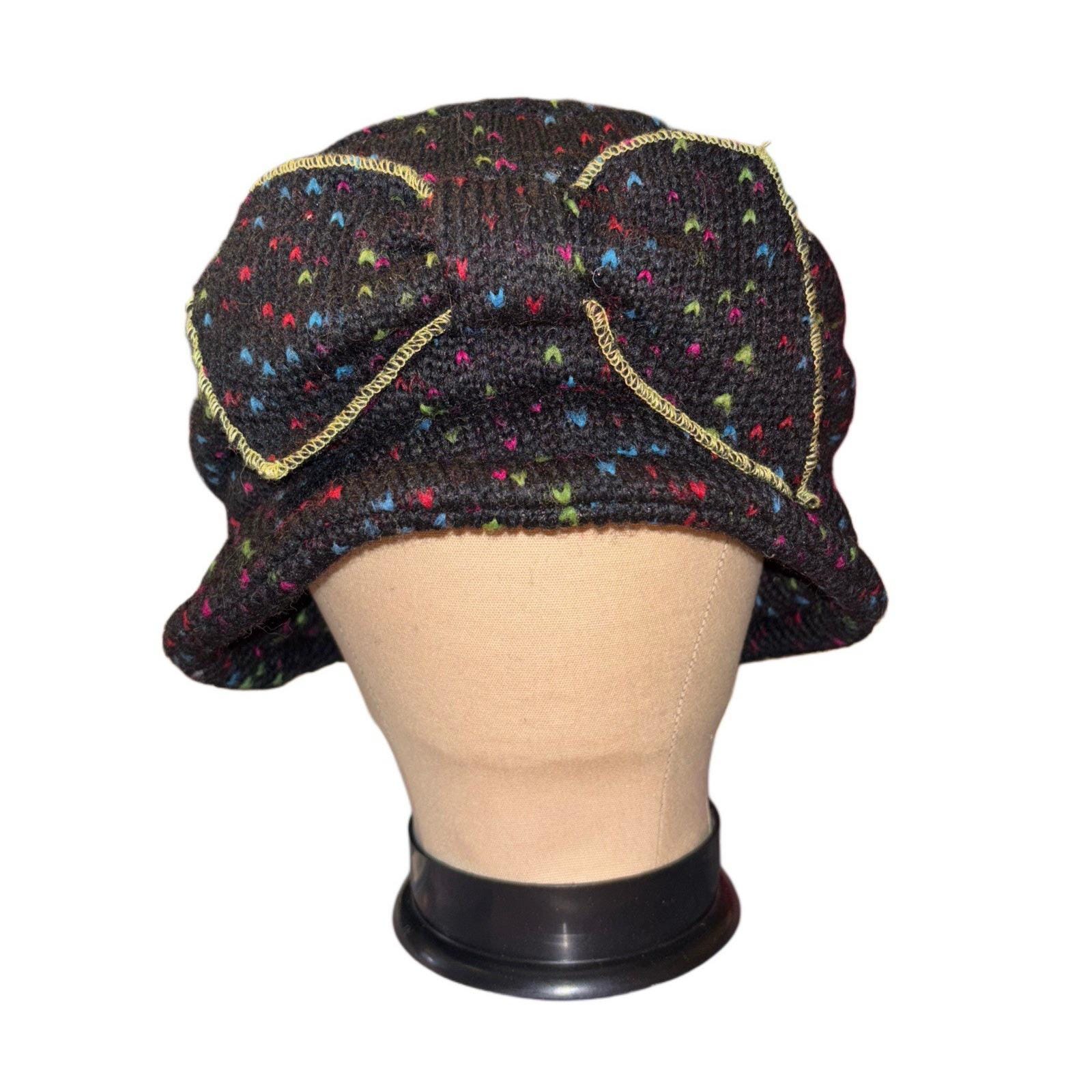 PLATANIA HAT VINTAGE BLACK WOOL ITALY WOMENS ACCESSORY ONE SIZE OS Platania Hat - Etsy main image 2
