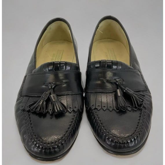 Johnston & Murphy Breland Loafers Shoes‎  Blk Leather Tassels Sz 9 Dress Shoes Johnston Murphy Breland Mens 9 M Black Kiltie Tassel Loafers  main image 3