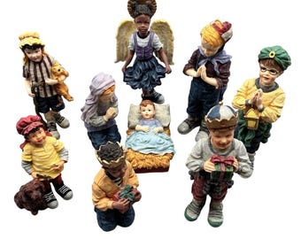 Dayton Hudson 9-delat modernt julkrubbaset för barn, diverse jul