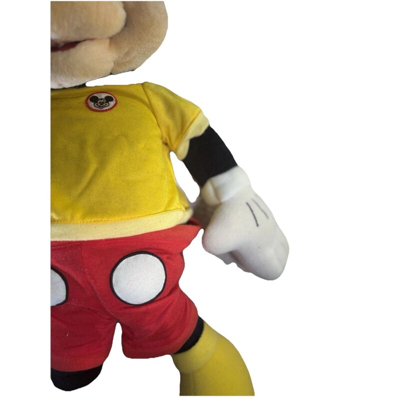 Disney Vtg 1986 Mickey Mouse Talking Cassette Player Plush Toy Collectible Lg image 5