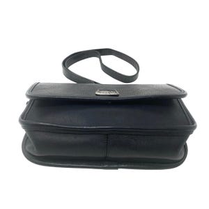 Brighton Blk Lizard Embossed Leather Crossbody Bag Silver Hardware Vtg Classic image 3