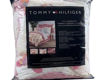 Nieuw! Tommy Hilfiger Vtg Sanibel Island volledige dekbedset 4-delig vlinder Y2K 2000