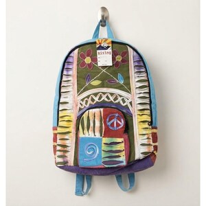 Rising International NWT Boho Patchwork Embroidered Backpack RIB146 Multicolor