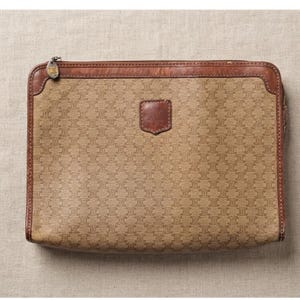 Céline CELINE Macadam Canvas クラッチ　セリーヌ Vintage Celine Macadam Clutch - Etsy