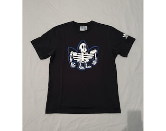 ¡Excepcional! Camiseta Adidas Originals VTG Skeleton Graphic negra para hombre, talla mediana