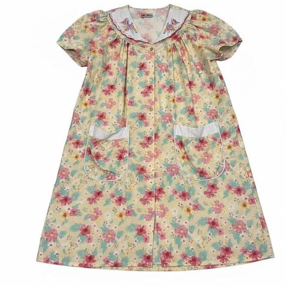 Lati Fashion Vtg Women's Floral Robe Button Front Sz L Grannycore Lesiure -  Etsy Israel
