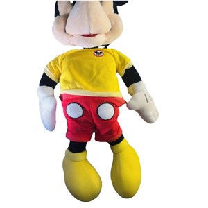 Disney Vtg 1986 Mickey Mouse Talking Cassette Player Plush Toy Collectible Lg image 3