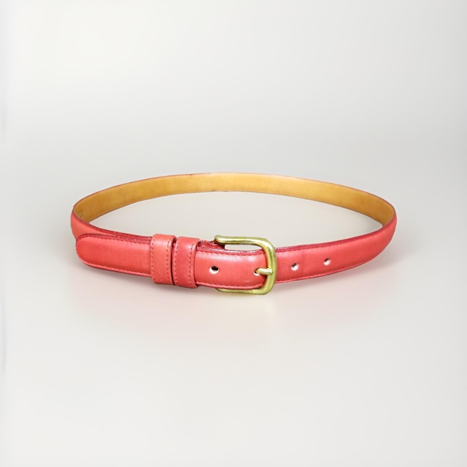 Coach Vtg Red Glove Tanned Leather Belt‎ w Brass Buckle Sz 32 Classic NYC Coach Vtg Red Glove Tanned Leather Belt W Brass Buckle Sz 32  main image 3