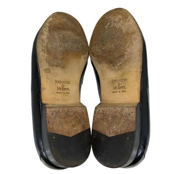 Johnston & Murphy Breland Loafers Shoes‎  Blk Leather Tassels Sz 9 Dress Shoes Johnston Murphy Breland Mens 9 M Black Kiltie Tassel Loafers  main image 4