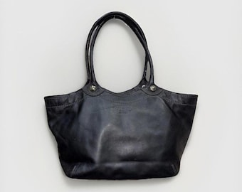 Vintage Coach Black Leather Business Tote 7757 - Etsy