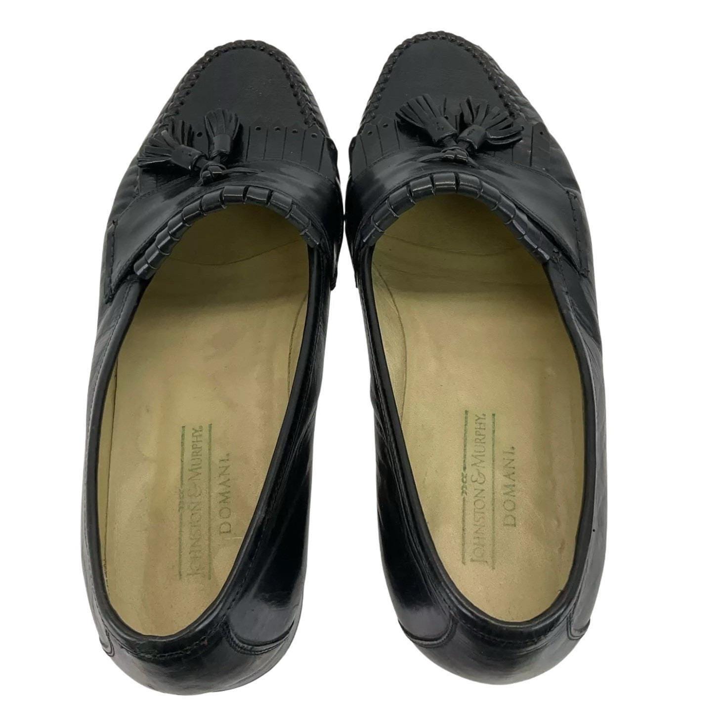 Johnston & Murphy Breland Loafers Shoes Blk Leather Tassels  display picture 3