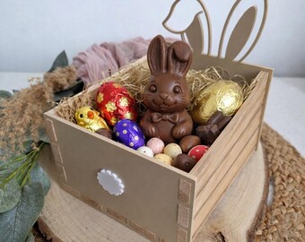Osterkorb | Osternest | Personalisiert| Ostergeschenk | Ostern | Hasen | Klötzchen | Hasen | Geschenkidee | Handmade |